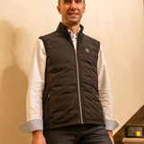 Gilet Lenzo molleton fantaisie - Noir - Sun Valley homme
