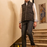 Gilet Lenzo molleton fantaisie - Noir - Sun Valley homme