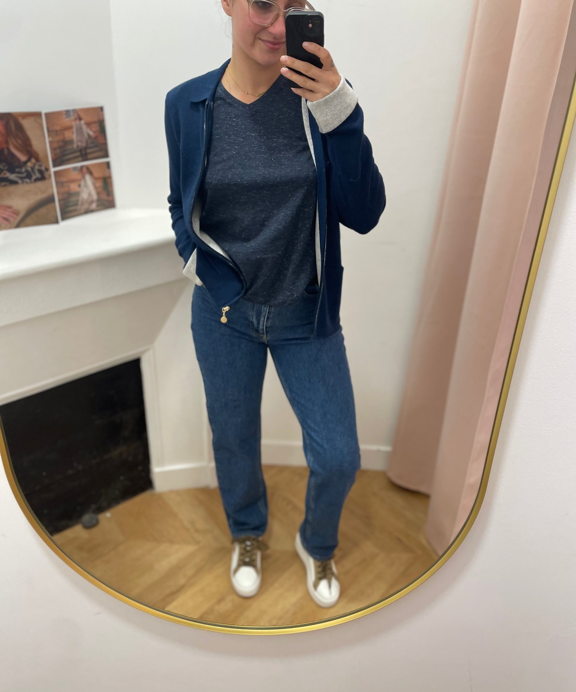 Gilet Manches Longues Piaragil - Marine - TBS Femme