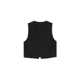 Gilet court avec liens à nouer Rubens - Noir - GRACE & MILA