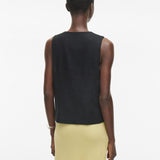 Gilet noué en lin Rousummer - Météorite - ROUGE