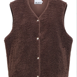 Gilet polaire sans manches OBJELLA OBJECT marron – vue produit de face