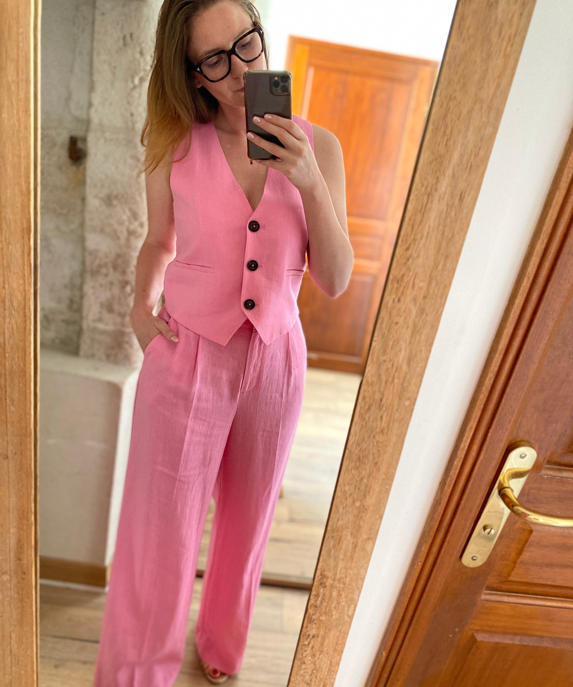 Gilet sans manche Gigi - Rose - FABIENNE CHAPOT