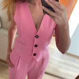 Gilet sans manche Gigi - Rose - FABIENNE CHAPOT