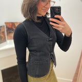 Gilet sans manches en denim - Black Denim - OBJECT