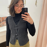 Gilet sans manches en denim - Black Denim - OBJECT