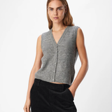 Gilet sans manches en tricot Diana - Gris - OBJECT