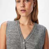 Gilet sans manches en tricot Diana - Gris - OBJECT