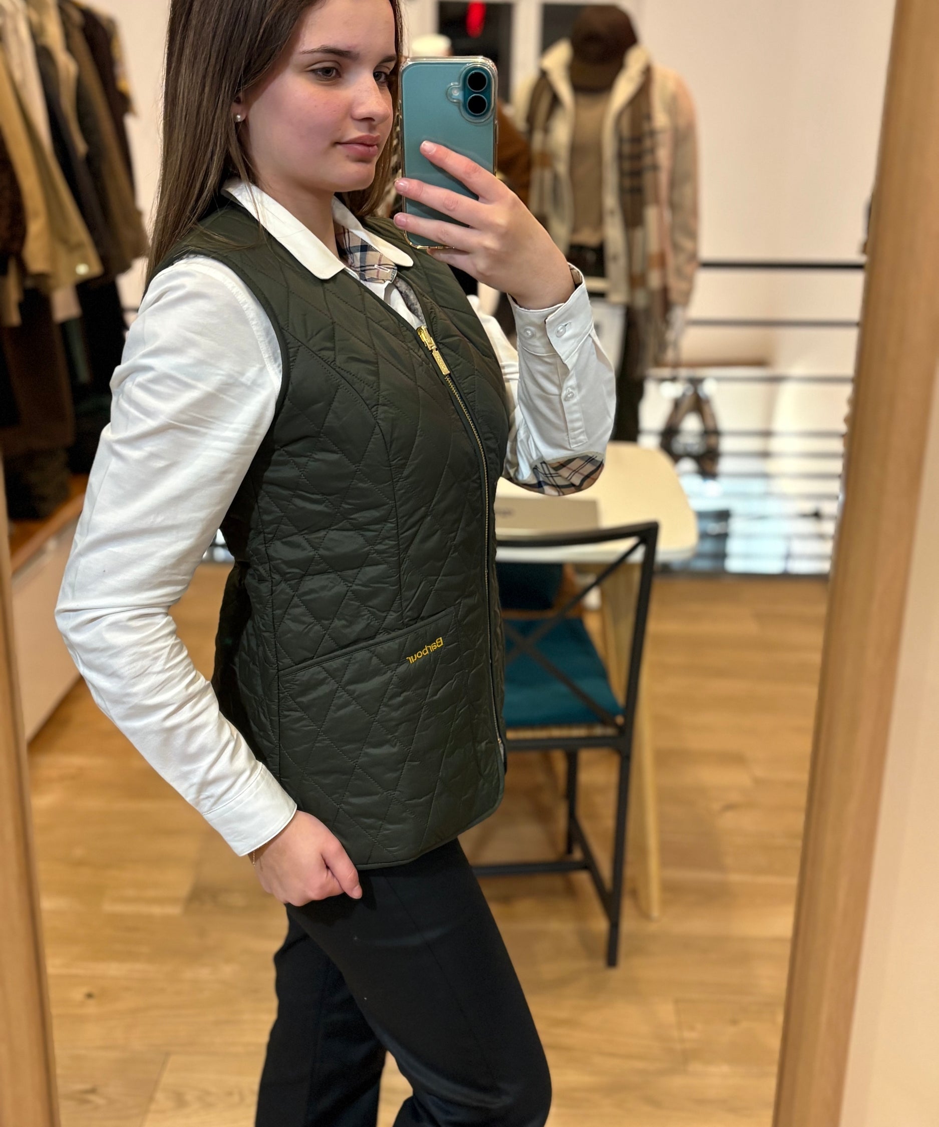 Gilet sans manches Markenfield - Olive naturel - BARBOUR FEMME