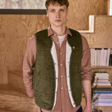 Gilet sans manches réversible Esterel - Kaki - FAGUO HOMME