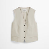 Sleeveless Stretch Gilet - Silky Stone - MARC O'POLO WOMEN