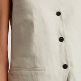 Sleeveless Stretch Gilet - Silky Stone - MARC O'POLO WOMEN