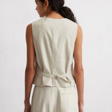 Sleeveless Stretch Gilet - Silky Stone - MARC O'POLO WOMEN