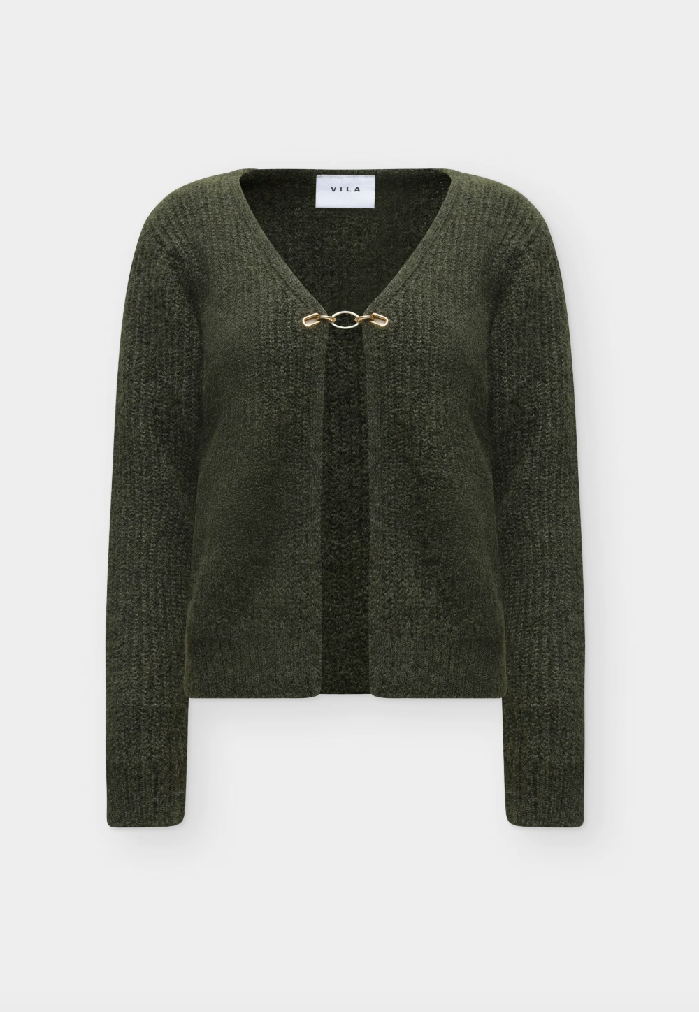 Gilet en maille VINORGA VILA Forest Night – vue produit de face