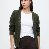 Gilet VINORGA VILA Forest Night – porté ouvert de face