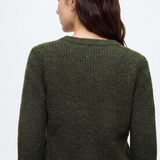 Gilet VINORGA VILA Forest Night – détail de la maille au dos