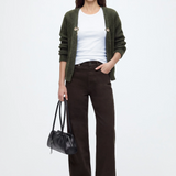Gilet VINORGA VILA Forest Night – look complet avec pantalon marron
