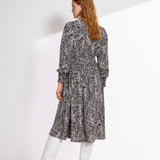 Robe portefeuille imprimé zèbre Chelsea - Noir - Suncoo
