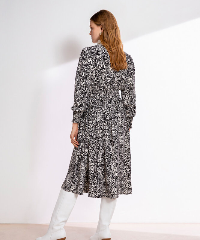 Robe portefeuille imprimé zèbre Chelsea - Noir - Suncoo