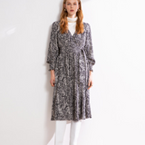 Robe portefeuille imprimé zèbre Chelsea - Noir - Suncoo