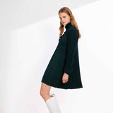 Robe courte fluide plissée Carolyn - verte - SUNCOO