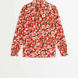 Blouse imprimé fleuri abstrait Livia - Geranium - Suncoo