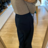 Pantalon large tailleur chic Japon - Bleu nuit - SUNCOO