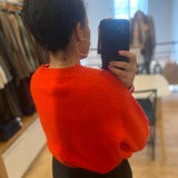 Pull uni en maille oversize Paulvar - Rouge - SUNCOO