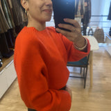 Pull uni en maille oversize Paulvar - Rouge - SUNCOO