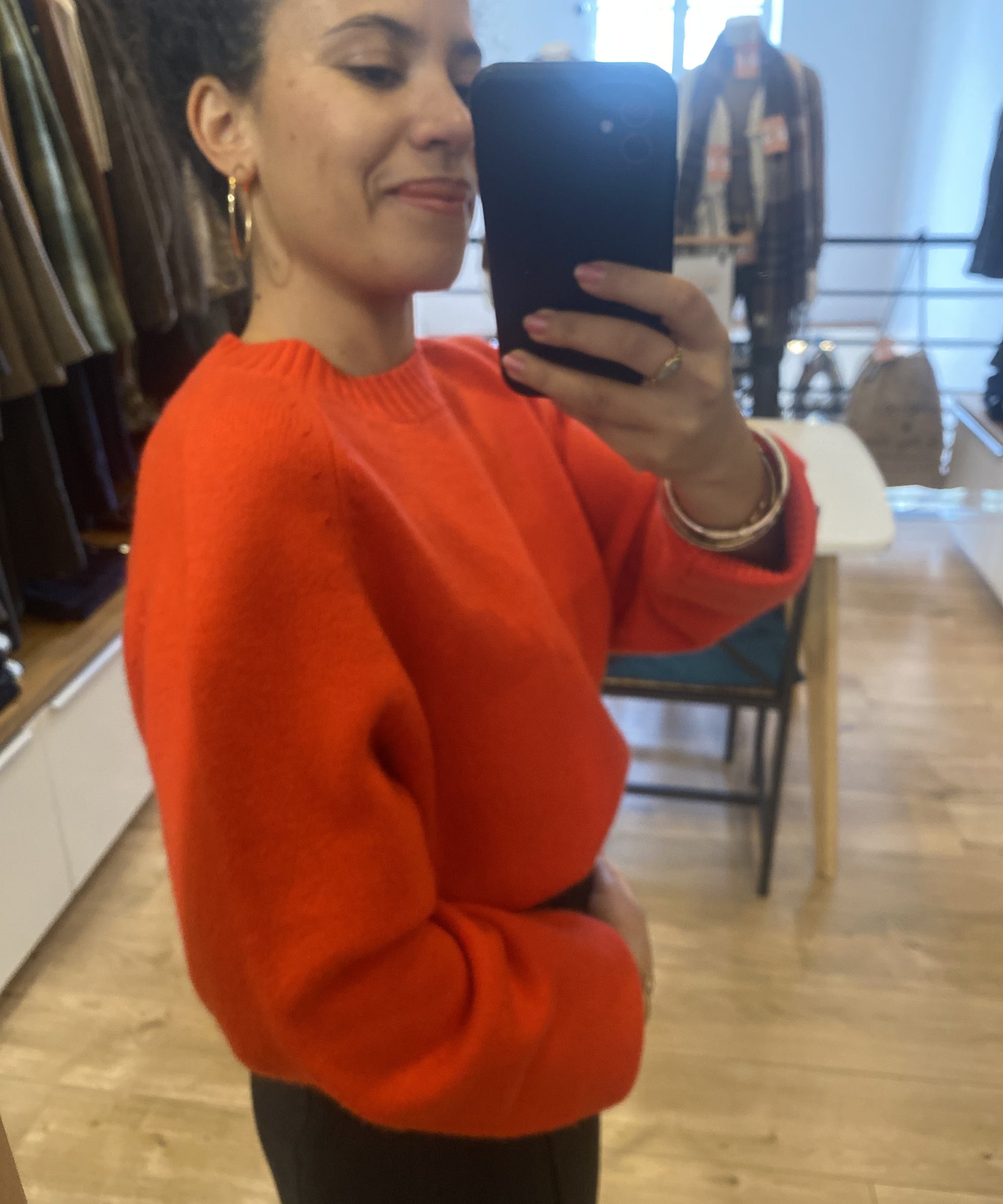Pull uni en maille oversize Paulvar - Rouge - SUNCOO