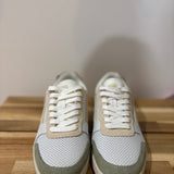 Baskets en cuir Hazel - Ecru et kaki clair - FAGUO FEMME