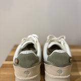 Baskets en cuir Hazel - Ecru et kaki clair - FAGUO FEMME