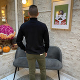 Pull col roulé - noir - SUN VALLEY HOMME