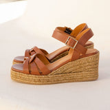 Hisa Wedge Espadrilles - Camel - BOBBIES WOMEN