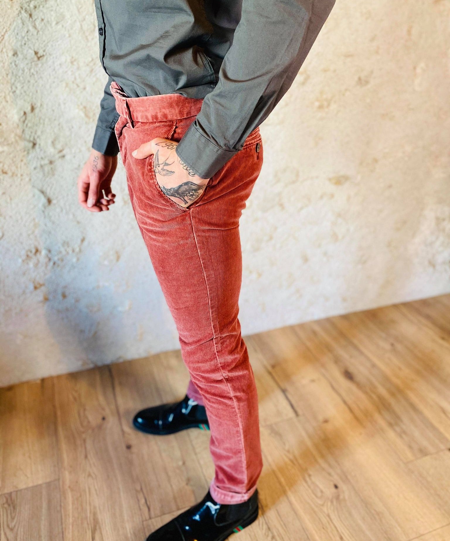 Chino vieux rouge Hackett London