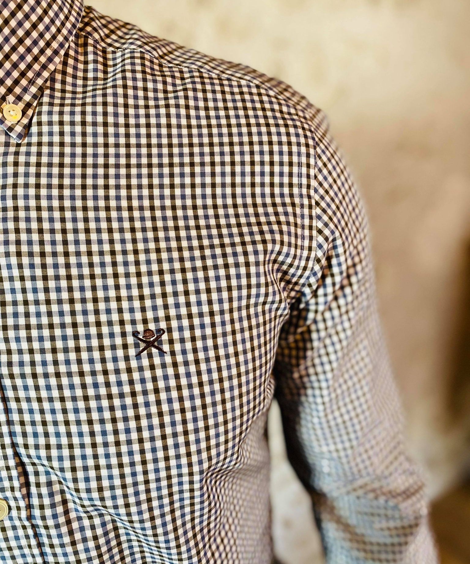 Chemise à carreaux - Brown - Hackett London