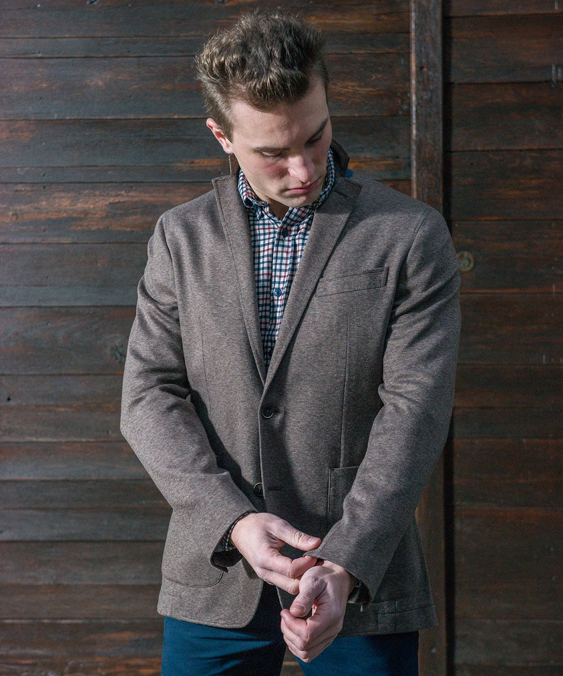 Blazer marron Homme