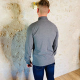 Polo à manches longues en coton mélangé et H en tweed HACKETT