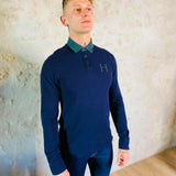 Polo à manches longue Hackett London col velours