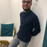 Polo à manches longue Hackett London col velours