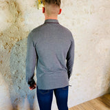 Polo gris - col violet - HACKETT