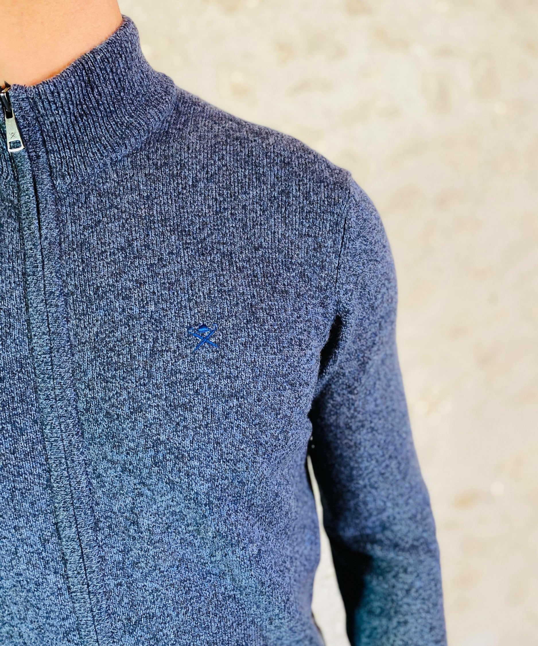 Gilet Hackett London gris bleuté en laine