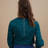 Blouse duck imprimé typo - Green - I.Code
