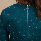 Blouse duck imprimé typo - Green - I.Code