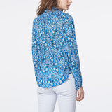 Blouse en crêpe - imprimé glycine col lavallière - Ikks women