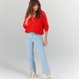 Cardigan tricot fantaisie - Pop Abricot - I.Code