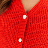 Cardigan tricot fantaisie - Pop Abricot - I.Code