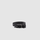 Ceinture en cuir python - Noire - IKKS