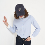 Chemise rayée à col brodé - Light Blue - I.Code