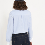 Chemise rayée à col brodé - Light Blue - I.Code